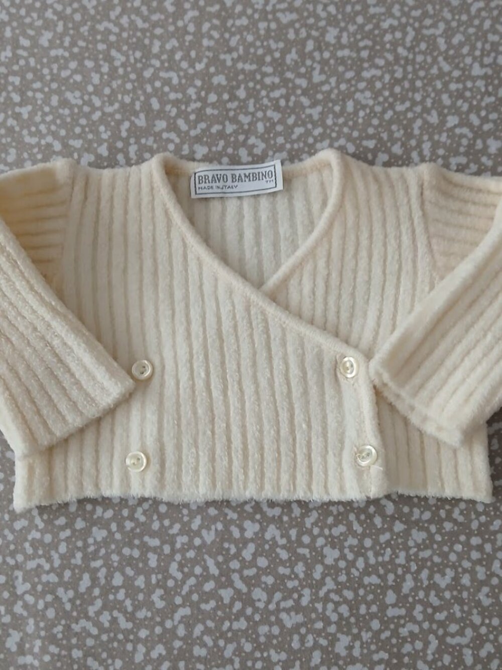 BRAVO BAMBINO - Newborn Ivory Cardigan